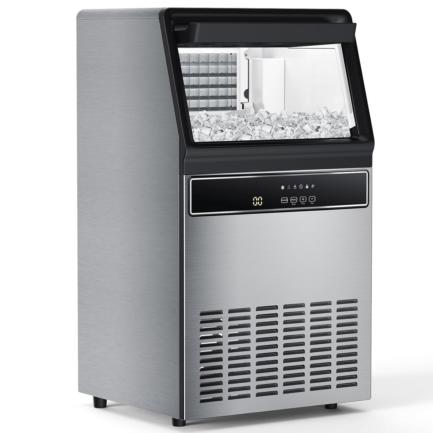100Lbs/Day Stainless Steel Ice Maker - Ideal for Commercial Use!