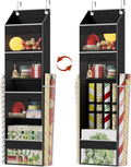 Black Over Door Wrapping Paper Organizer Storage - Space Saving