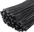 200PCS 10 in Black Zip Ties 75LBS Tensile Strength - Heavy Duty