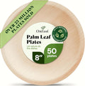 Chic Leaf Palm Leaf 8in Disposable Plates - Eco Serveware