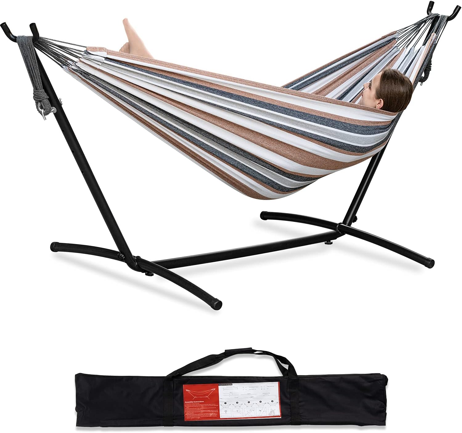 Double Hammock with Steel Stand - 450lb Capacity