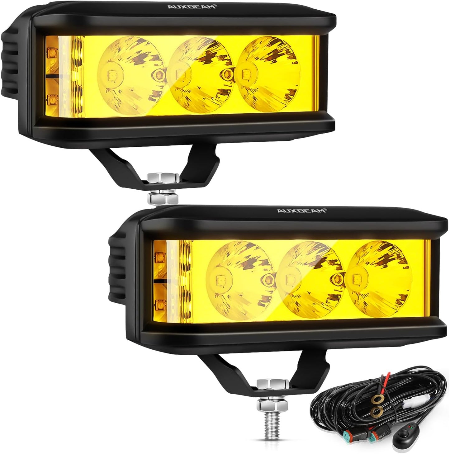 Auxbeam 5in 68W Amber Fog Light Bar for Offroad Vehicles