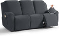 Recliner Sofa Covers 8-Pieces Stretch Large Slipcover - Soft Jacquard