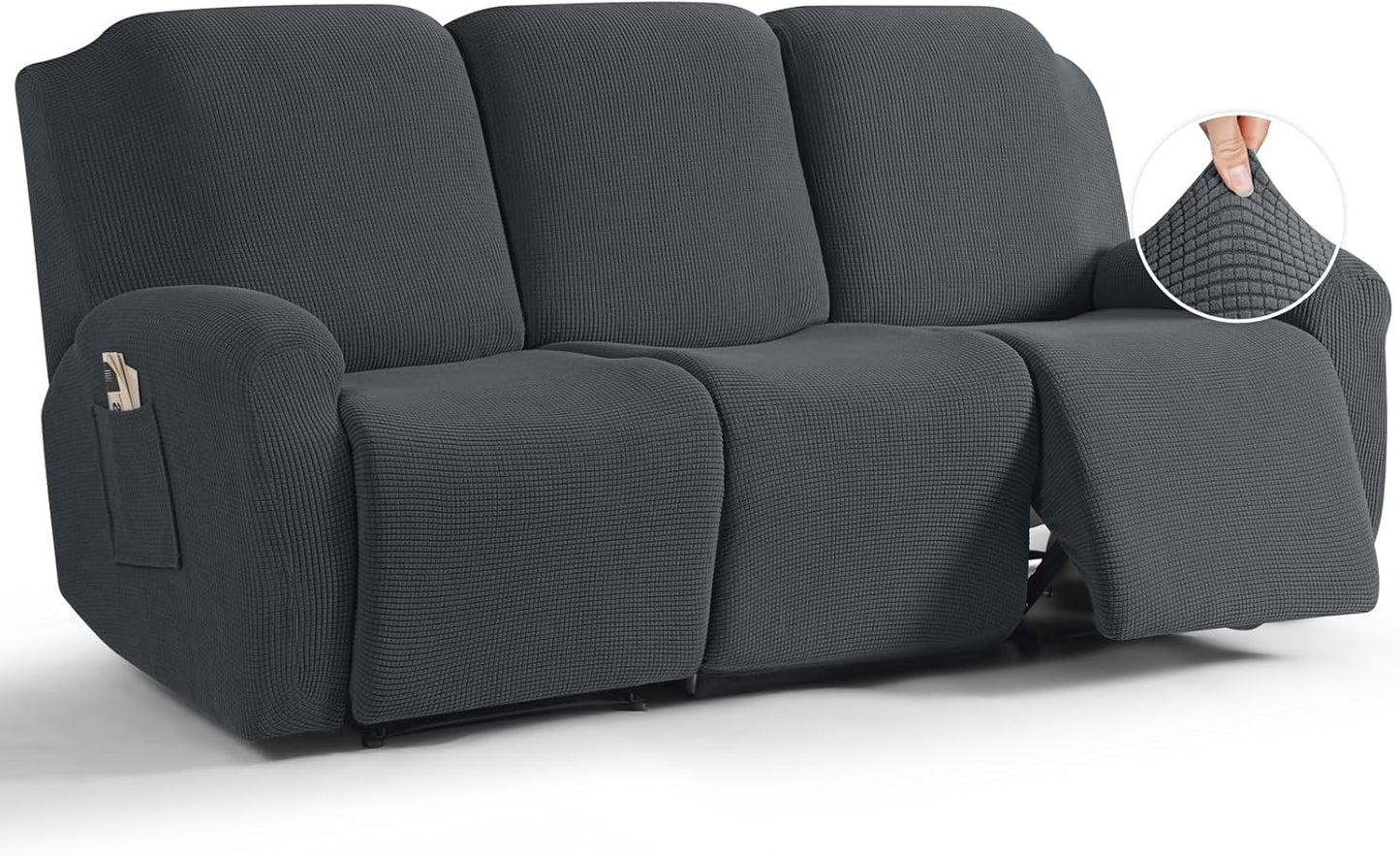 TAOCOCO Recliner Sofa Covers for 3 Seats - Stretchy Protection