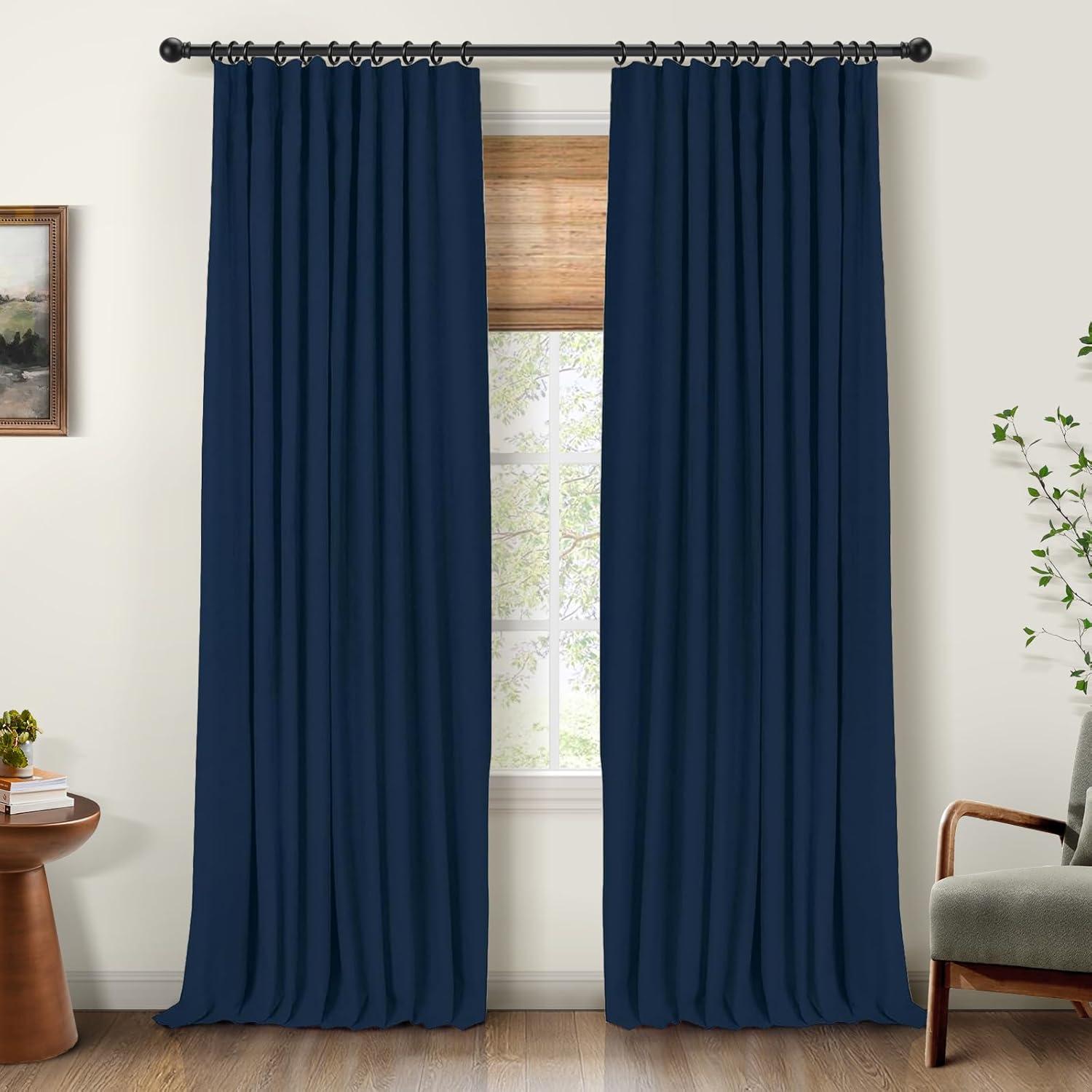 100% Blackout Curtains for Bedroom & Living Room - 84 Inch