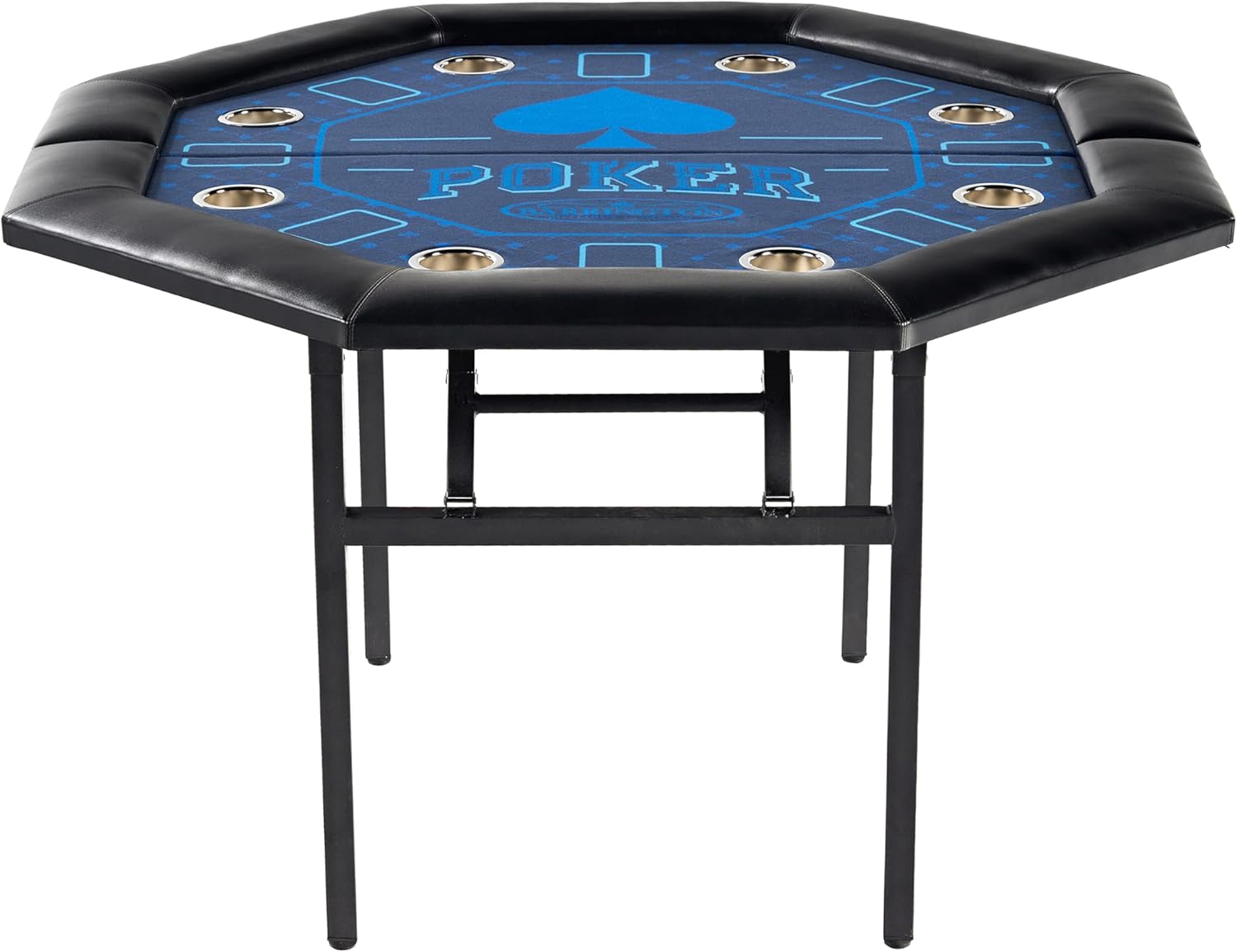 Folding Poker Table with Padded Rails for 8 Players Fun