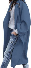 PRETTYGARDEN Womens Long Notch Lapel Coat - Warm Casual Jacket