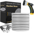 Flexible Metal Garden Water Hose - Durable 100 ft Stainless Steel