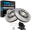 TRQ Front Brake Pad & Rotor Kit Compatible with Volvo Models - Quiet