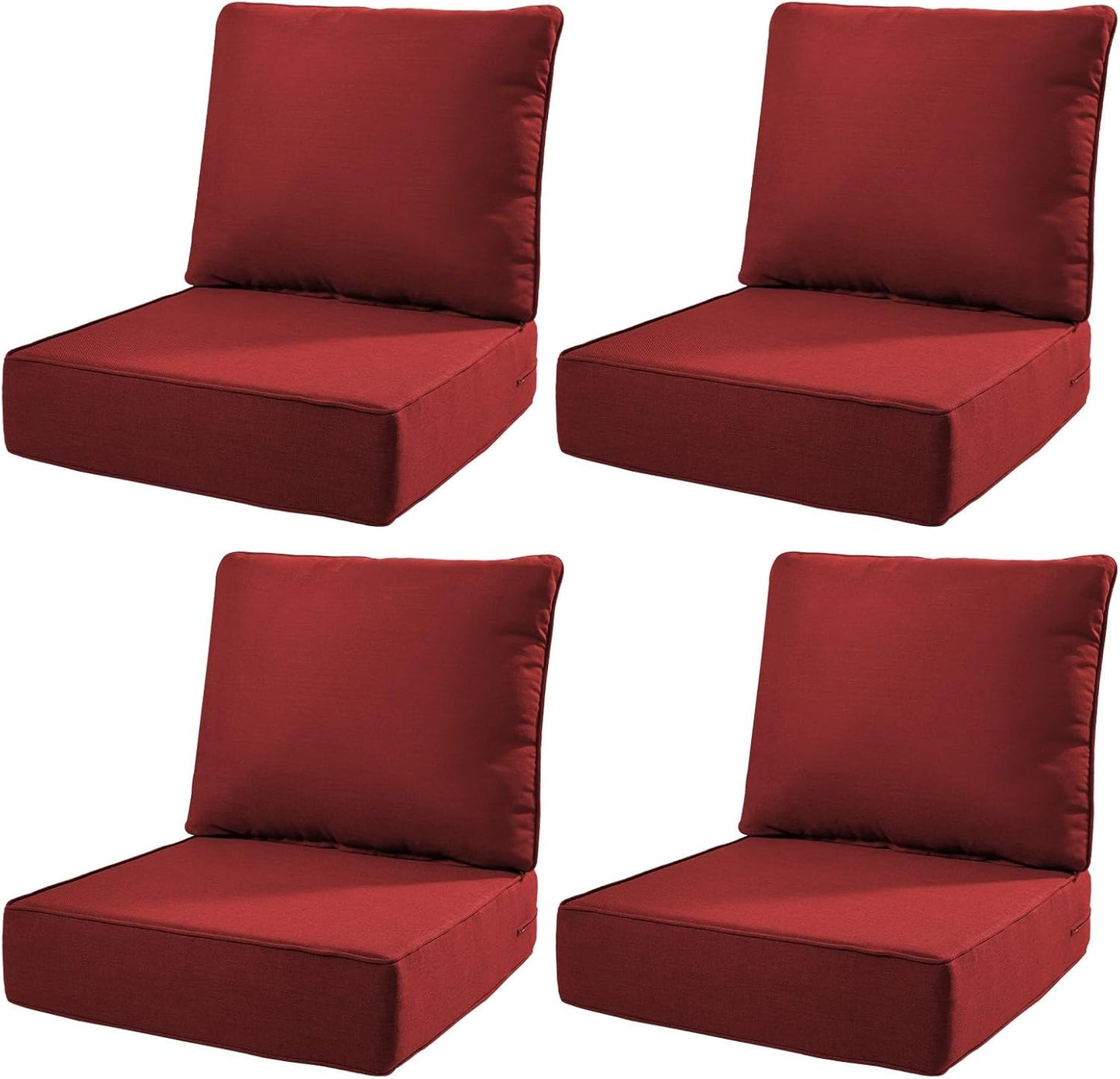 6 Thick Outdoor Cushions for Deep Seat Patio Furniture Upgrade