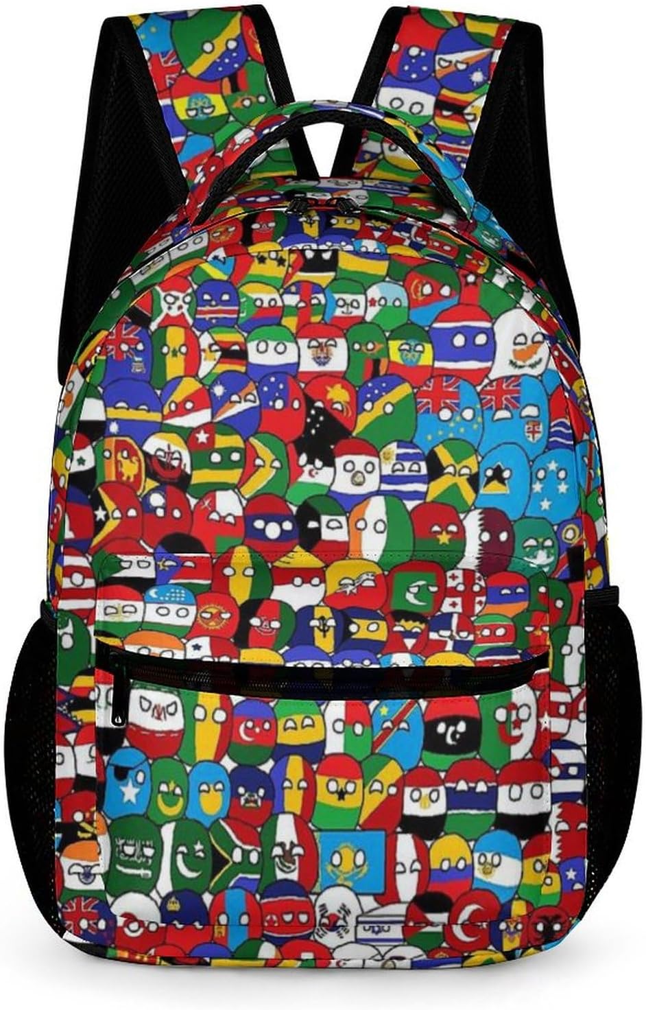 Polandball Countryball Backpack Large Capacity Travel Bag
