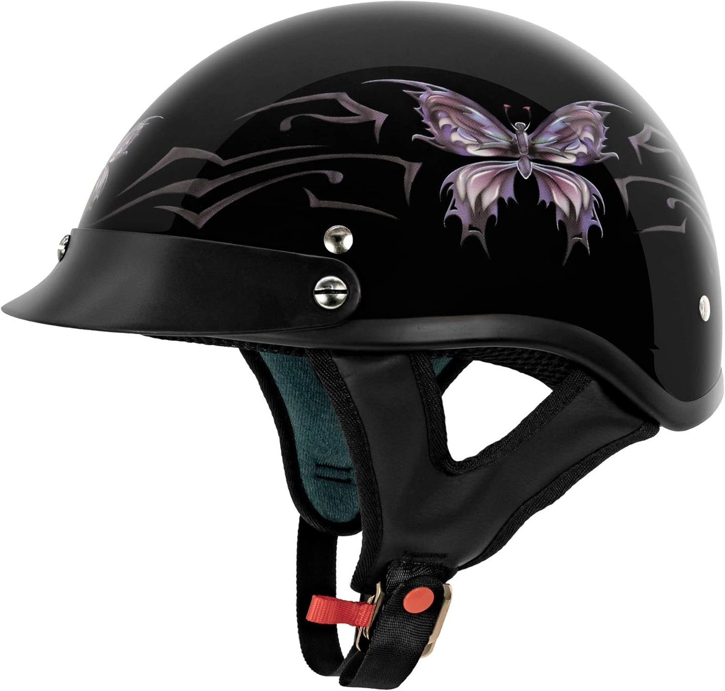 VCAN Cruiser Intricate Butterfly Motorcycle Half Helmet Review