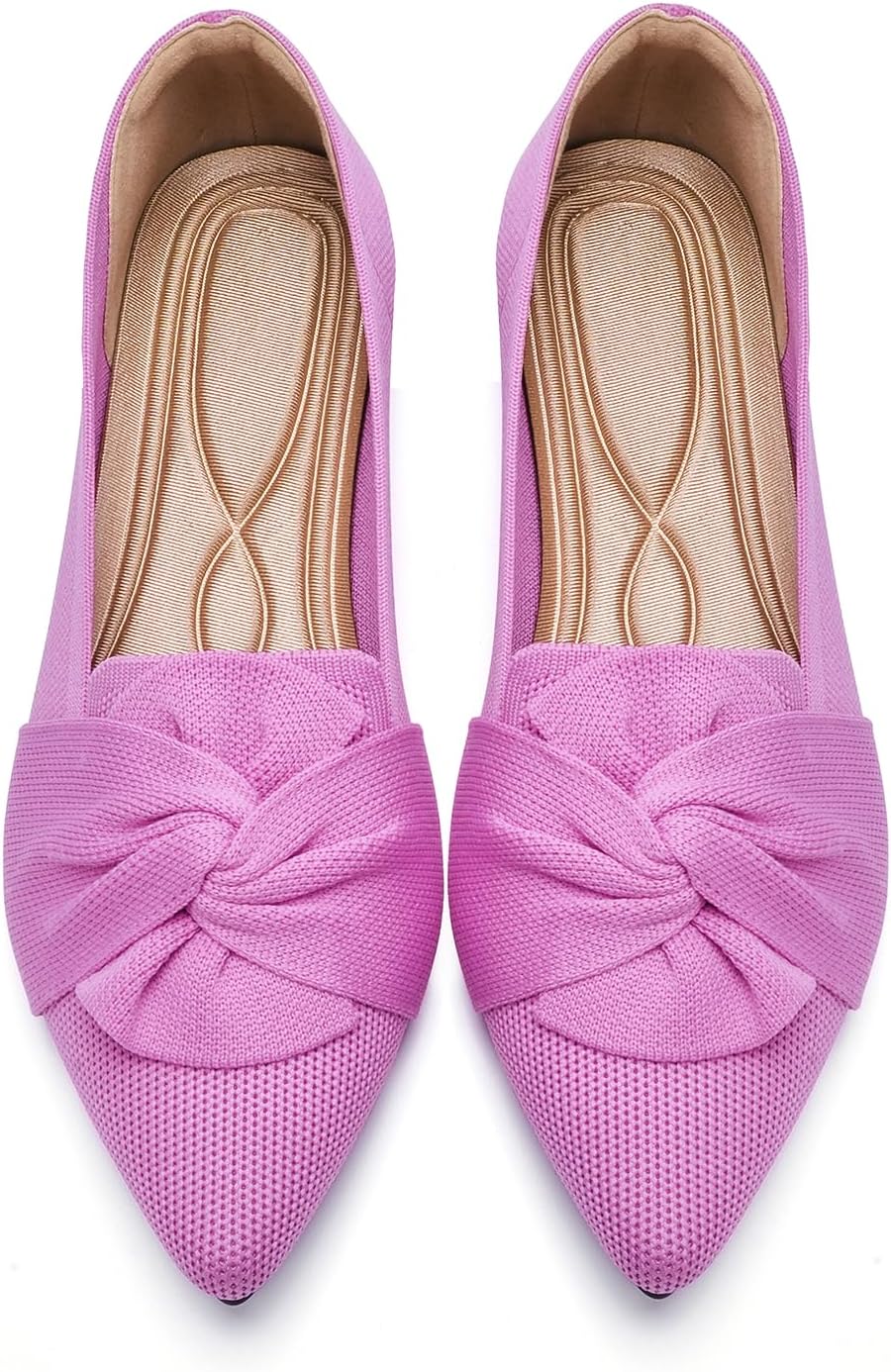 Pointed Toe Ballet Flats for Women with Bow - Comfortable Style
