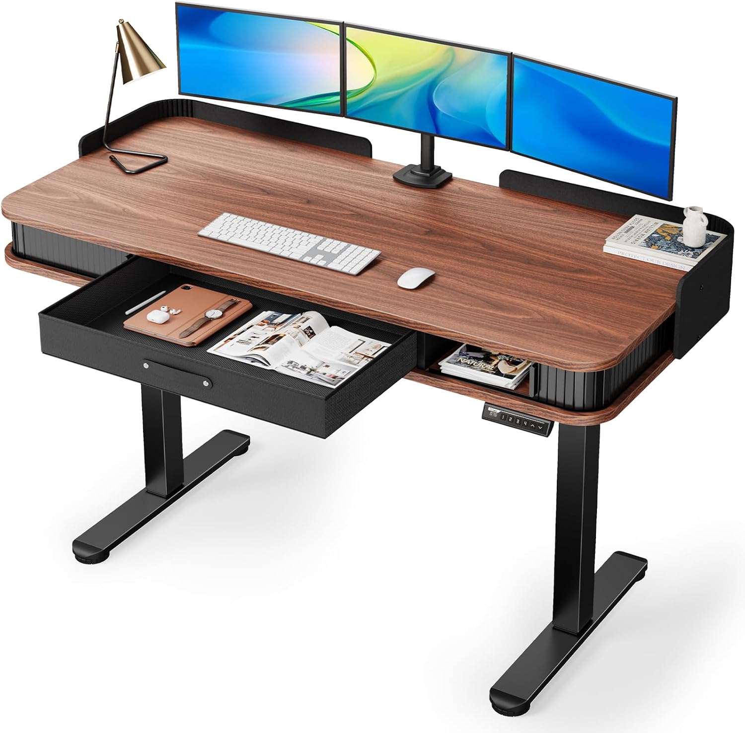 Marsail Electric Standing Desk: Height-Adjustable with Storage