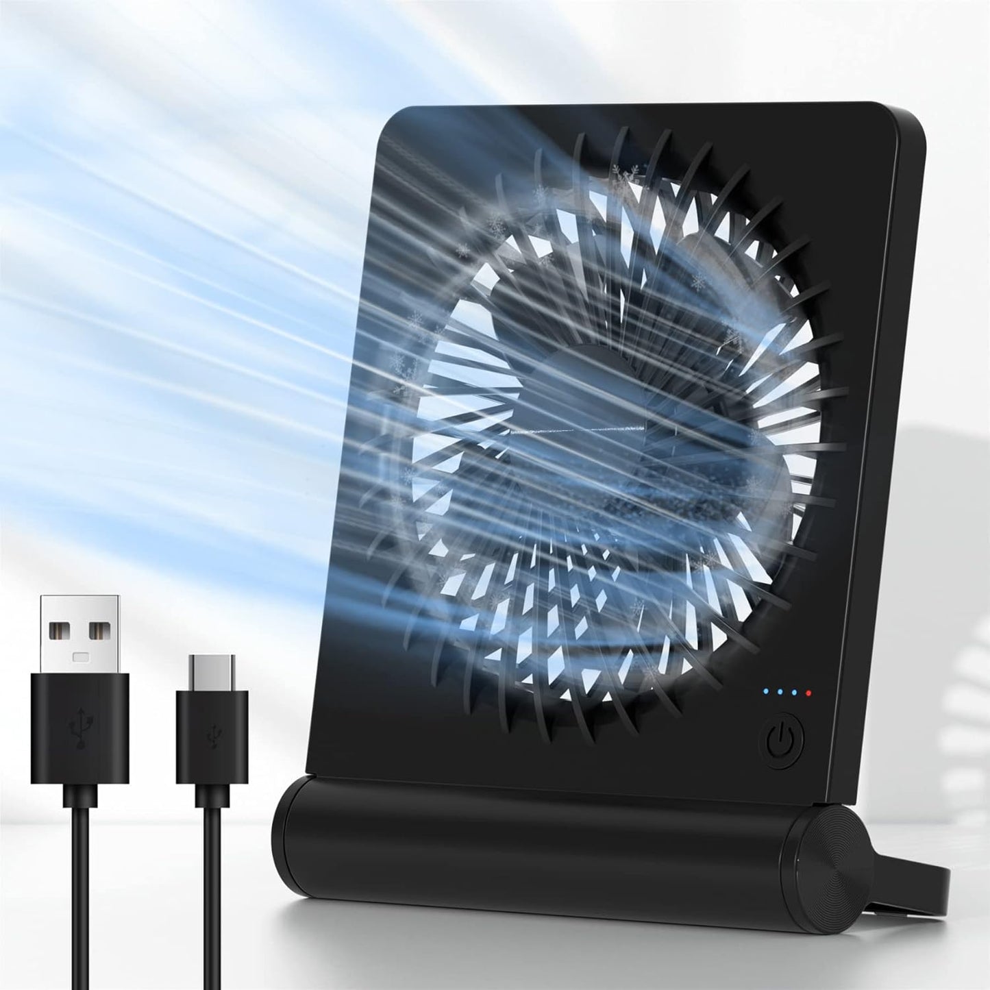 Ultra Quiet USB Desk Fan: Powerful Cooling, 3 Speeds