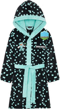 Minecraft Bath Robe for Boys Teens - Cozy Hooded Fleece Robe