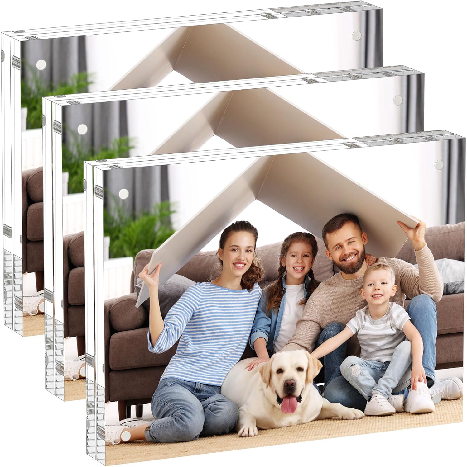 AITEE 8x10 Acrylic Picture Frames - Double Sided Magnetic Display