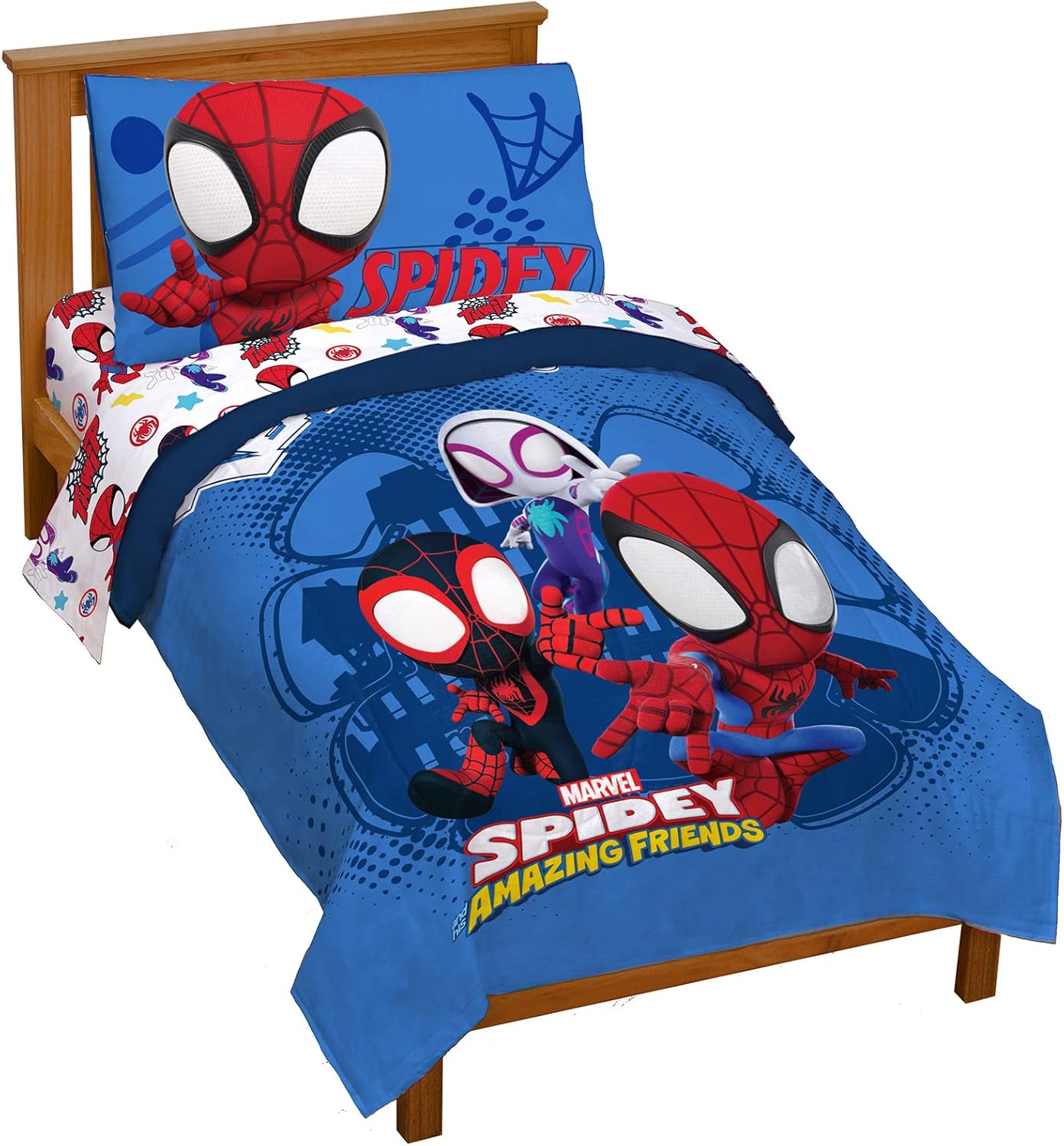 Spidey and His Amazing Friends Toddler Bedding Set - Soft Microfiber