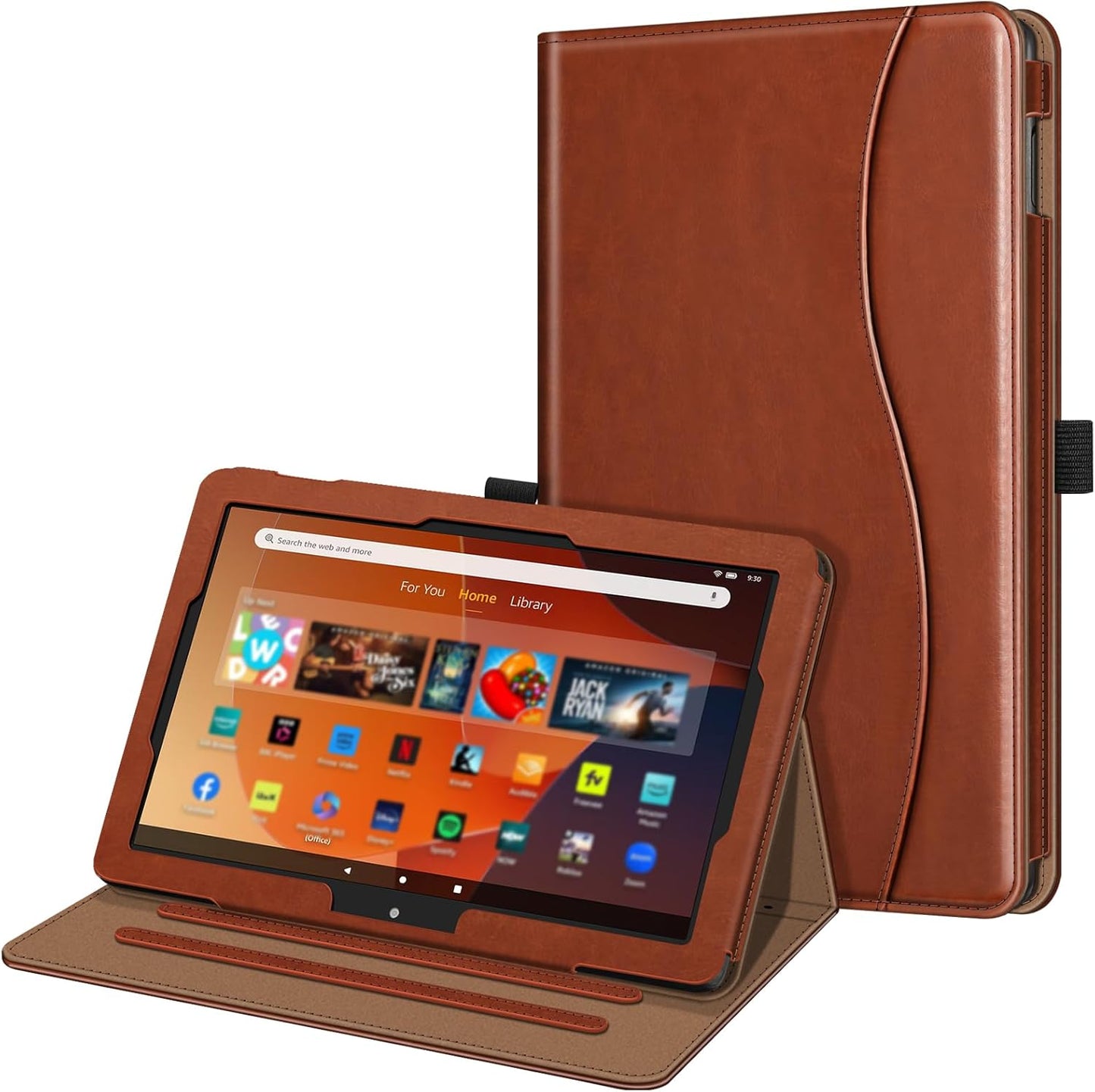 Fintie Case for All-New Fire HD 10 Tablet - Vintage Brown Cover