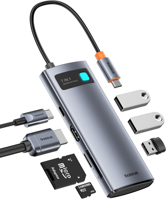 Baseus 7-in-1 USB C Hub: 4K@60Hz HDMI, 100W PD