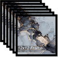 12x12 Frame Set of 6 Black Picture Frame for 12 x 12 Square Photos