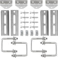 4 Pack 8/10/12 in Boat Trailer Bunk Brackets - Adjustable, Galvanized