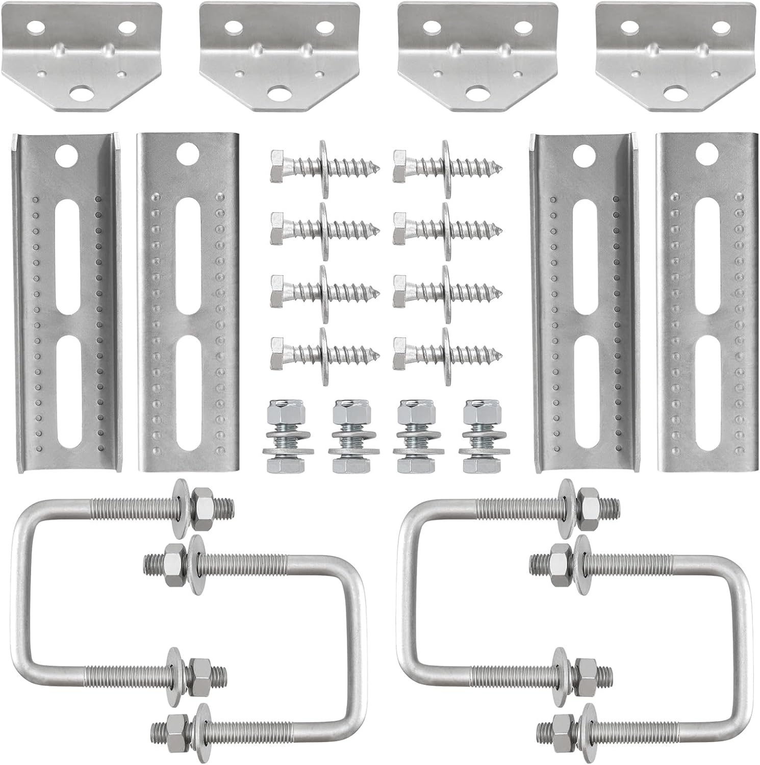 4 Pack Boat Trailer Bunk Brackets for 1.5in x 3in Crossmember