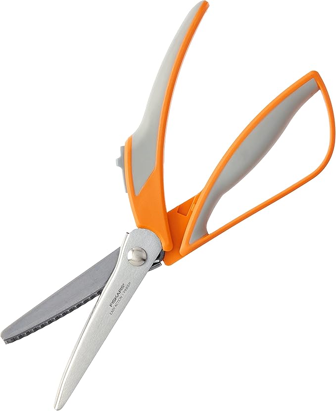 Fiskars Easy Action Pinking Shears for Effortless Fabric Cutting