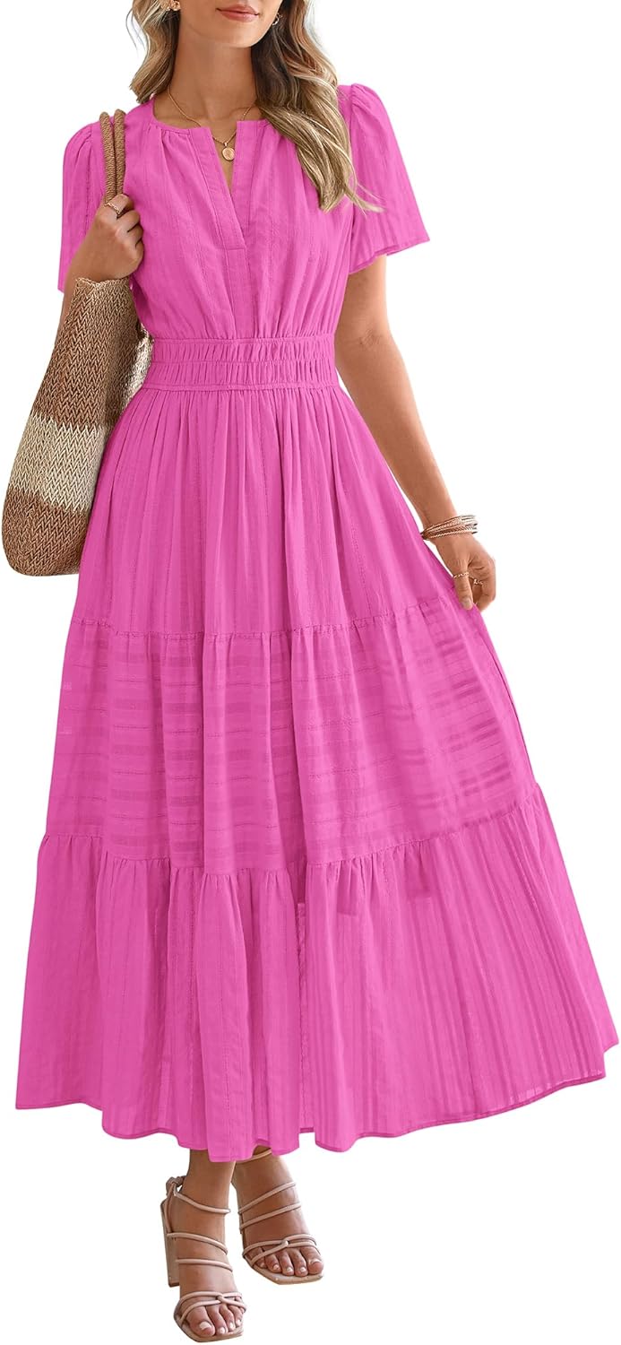BTFBM Womens Summer Casual Maxi Dresses with Pockets and Style