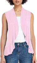Xeoxarel Women's Sleeveless Cardigan Open Front Vest (S-3XL)