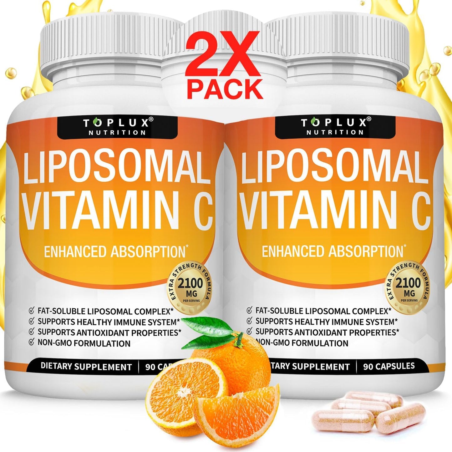 Liposomal Vitamin C 2100mg for Immune Support and Antioxidant