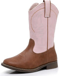 Felabo Boys Cowboy Boots - Comfortable Square Toe Western Boots