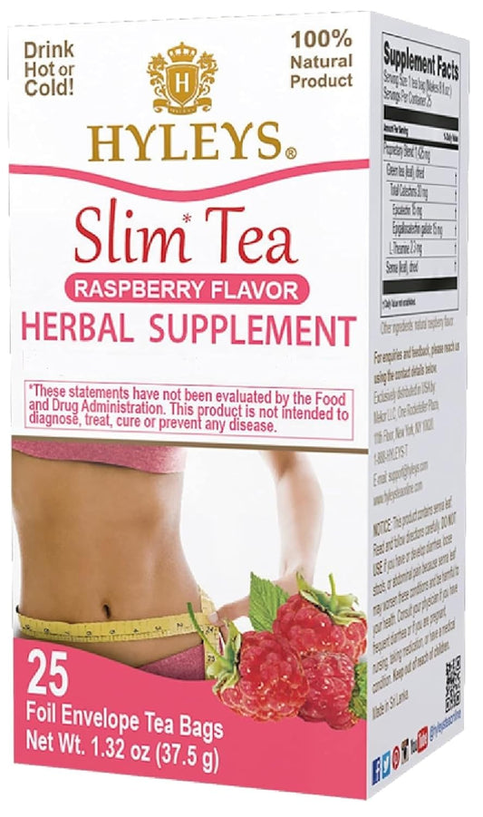 Hyleys Slim Tea Raspberry Flavor for Weight Loss and Detox