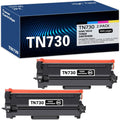 TN730 Compatible TN-730 Black Toner Cartridge Replacement - 2 Pack