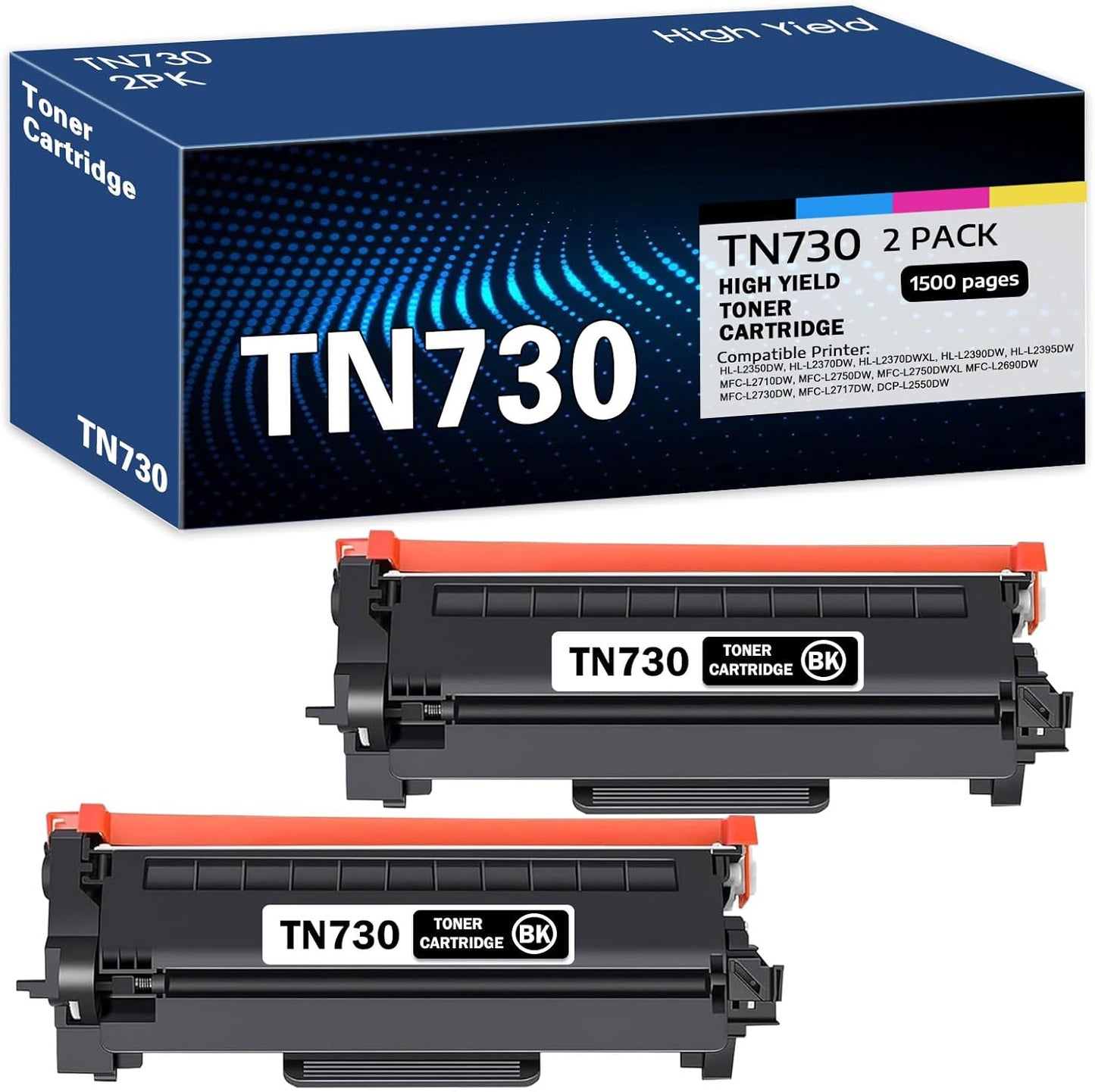 TN730 Compatible Toner Cartridge Replacement for Brother Printers