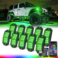 Xprite Jeep Rock Lights 10 Pods Wide Angle RGB Kit - Bright Underglow