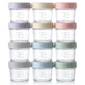 VITEVER 12Pack Glass Baby Food Containers - Safe & Convenient Storage