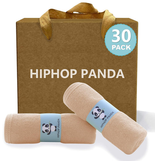 Ultra Soft Bamboo Baby Washcloths - 30 Pack for Delicate Skin