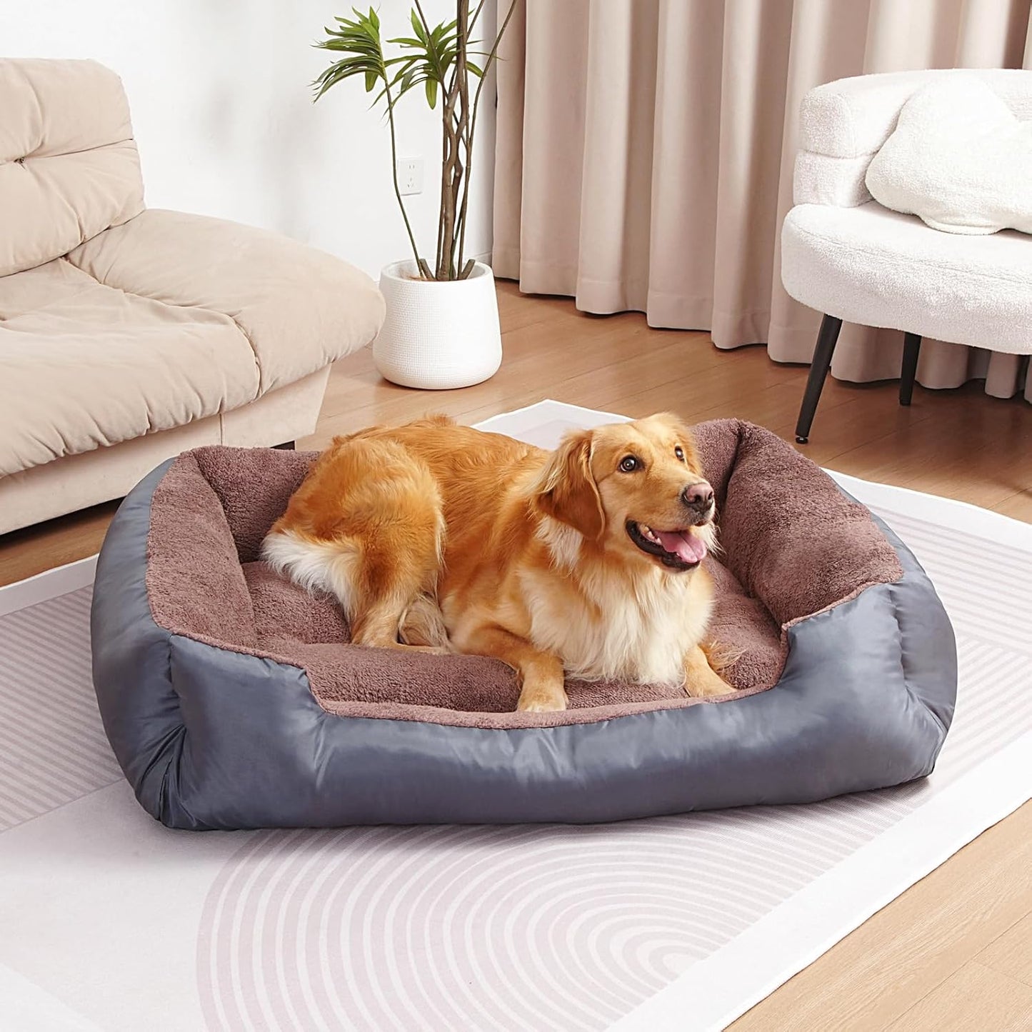 Comfortable Large Dog Beds for Pets Up to 100lbs - Machine Washable