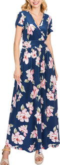 Maternity Maxi Dress Wrap V Neck for Expectant Women - Flowy Fit