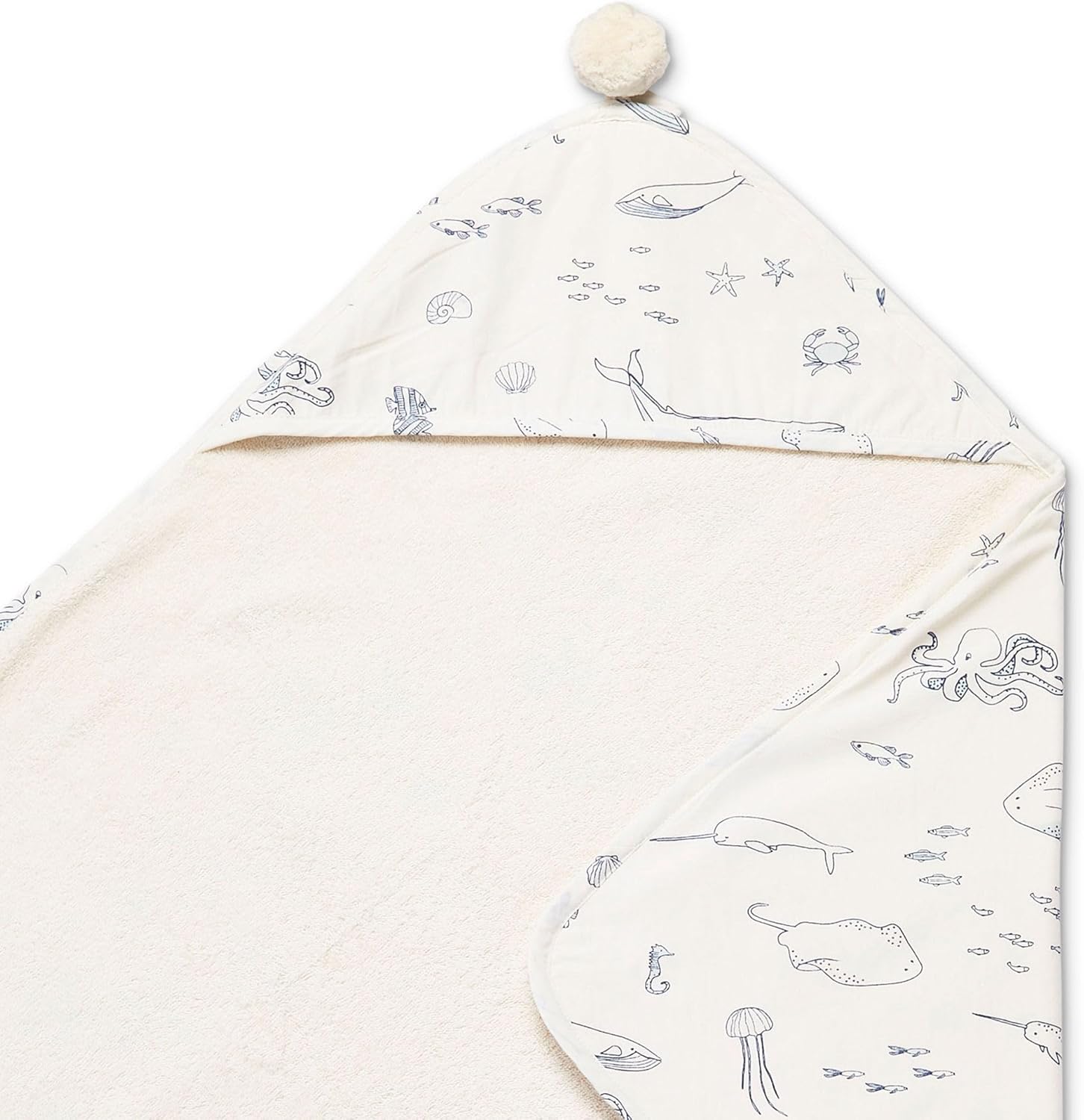 PEHR Hooded Towel Life Aquatic for Cozy Bath Time Fun