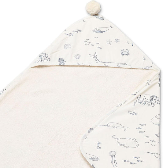 PEHR Hooded Towel Life Aquatic for Cozy Bath Time Fun
