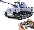 RC Tank 1:18 German Tiger Grey Remote Control Tank - Realistic Smoke