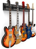Multiple Guitar Wall Mount with 5 Guitar Holder Locking System - 48in