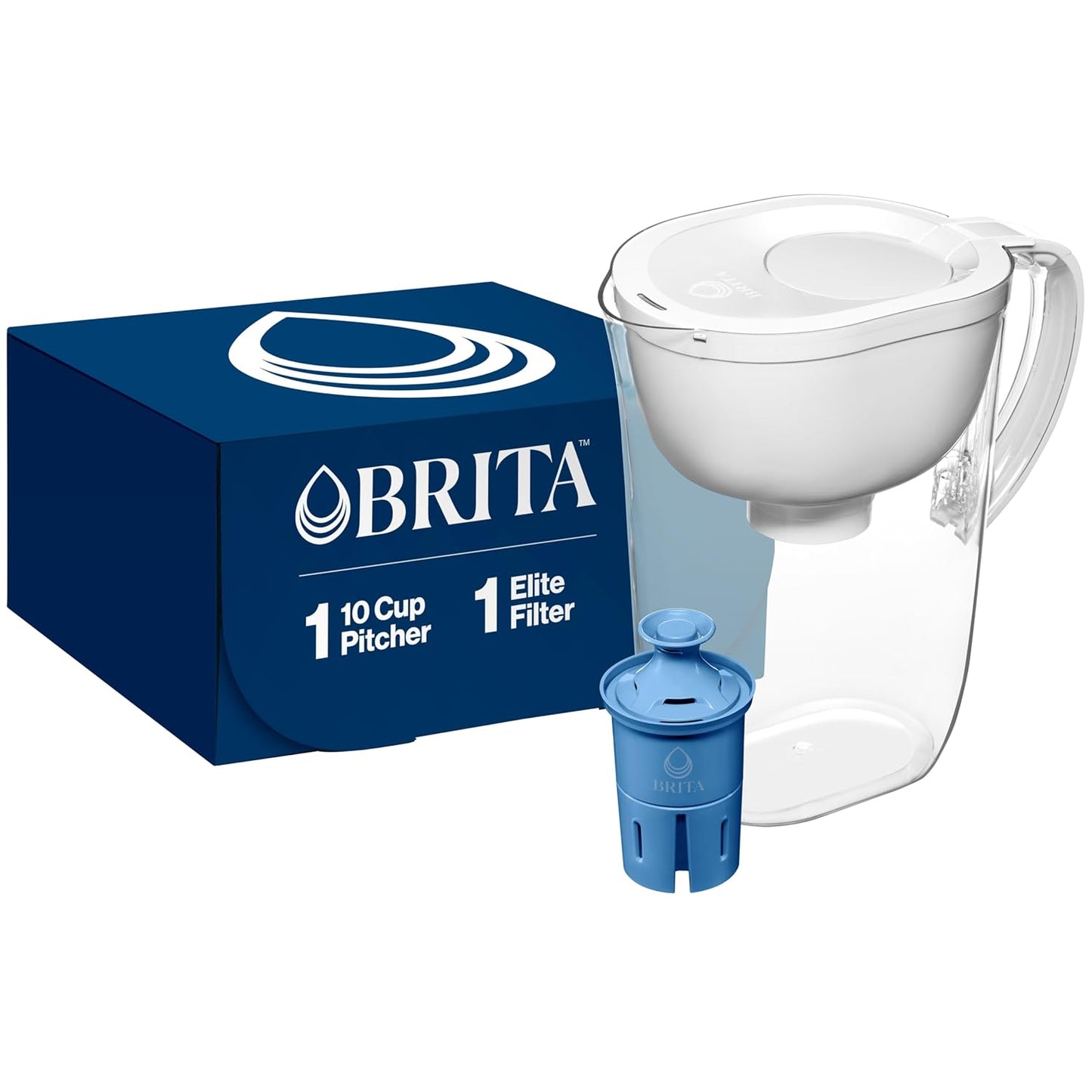 Brita Water Pitcher with Elite Filter for Clean Drinking Water