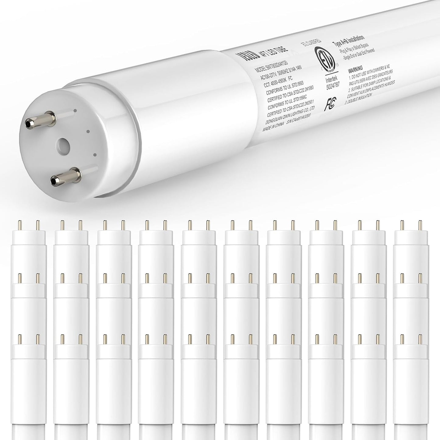 30 Pack T8 LED Bulbs 4 Foot for Bright and Efficient Lighting