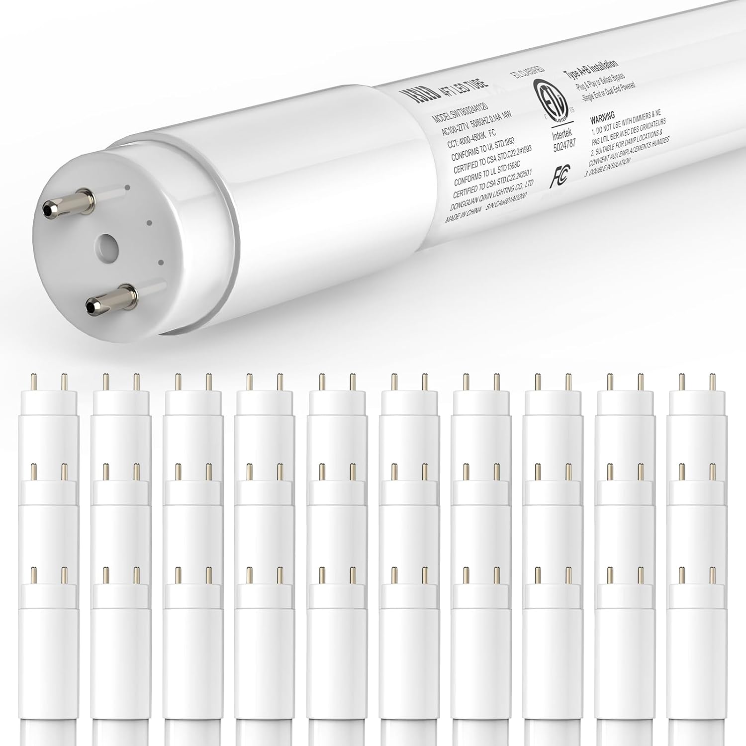 30 Pack T8 LED Bulbs 4 Foot for Bright and Efficient Lighting