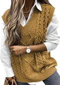 EVALESS Oversized Sweater Vest V Neck Sleeveless Loose (Style S1N4)