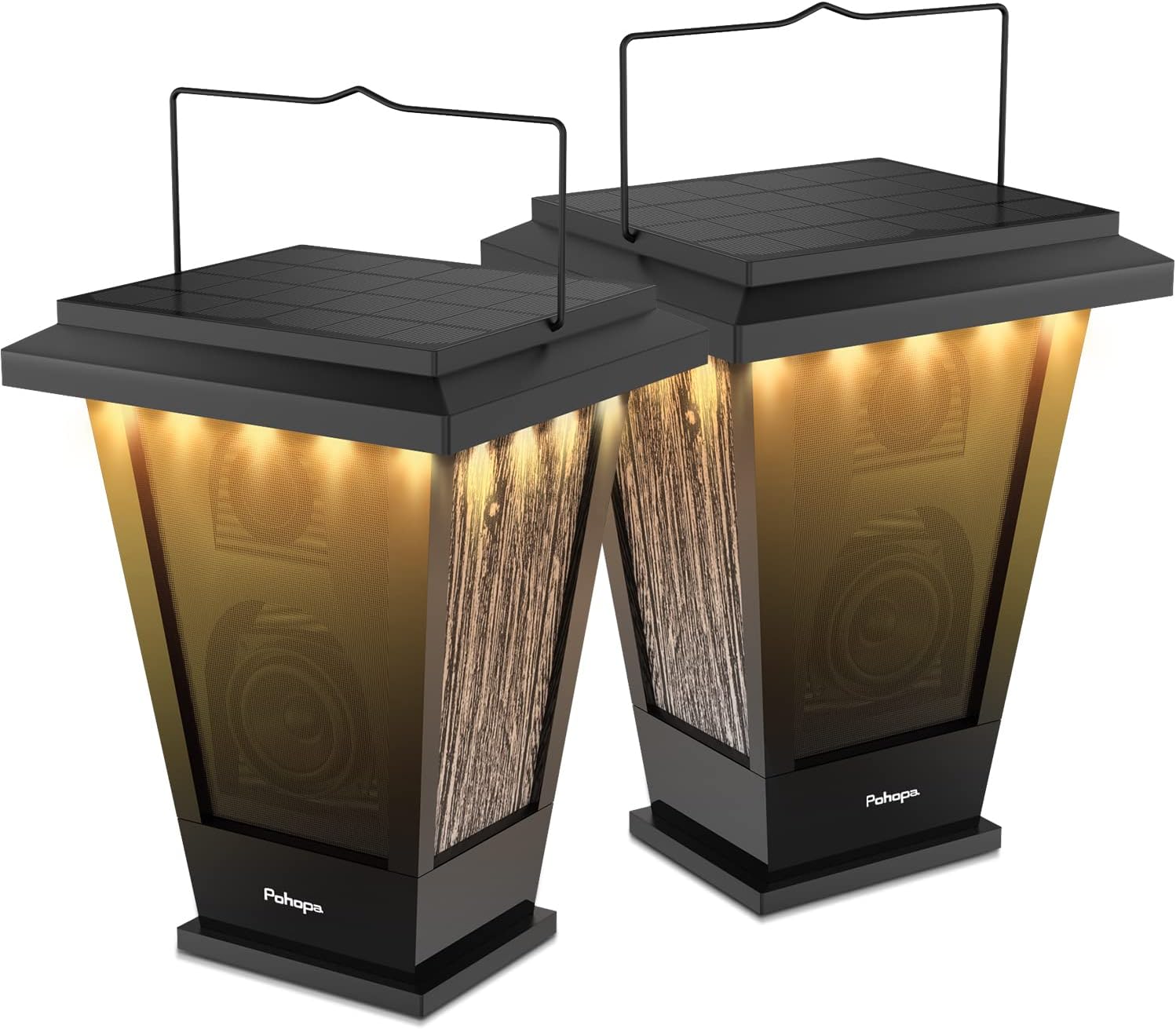 Pohopa Solar Bluetooth Speakers - Dual Pairing, Rich Bass