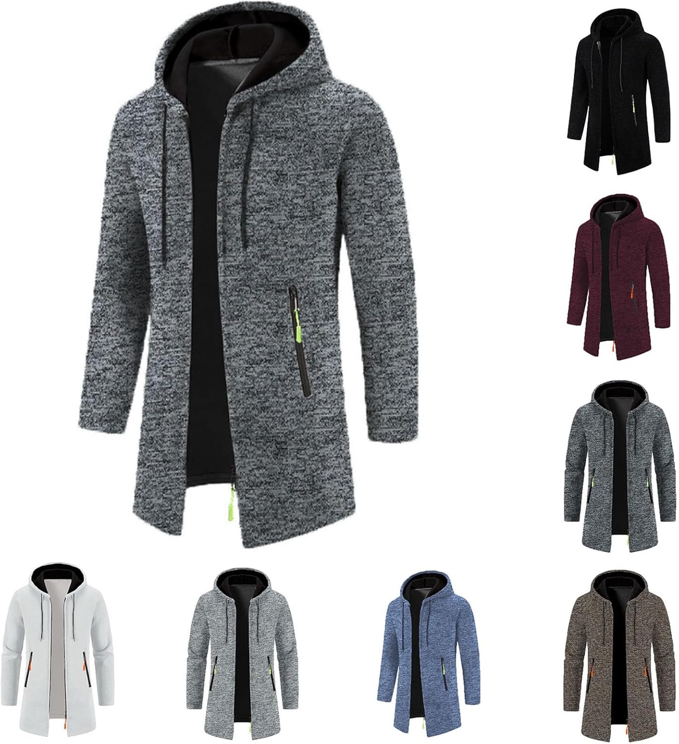 Cozy Hooded Zip-Up Sweater for Big & Tall Men